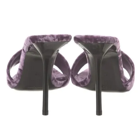Saint Laurent Velvet Mules - Picture 5 of 6